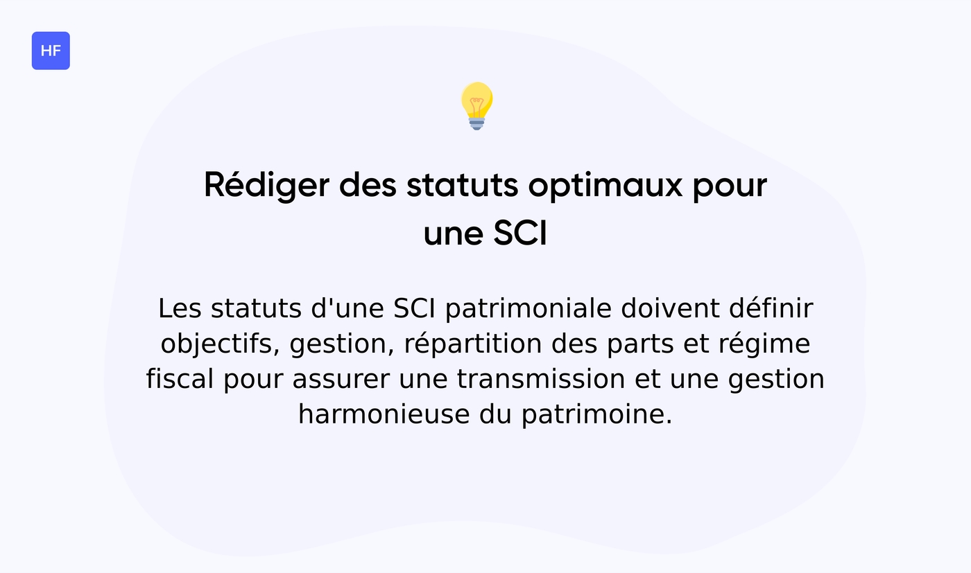 Les statuts d'une SCI patrimoniale