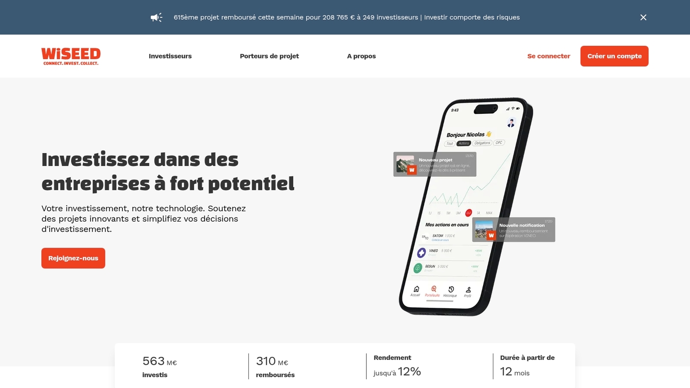 Screenshot of www.wiseed.com