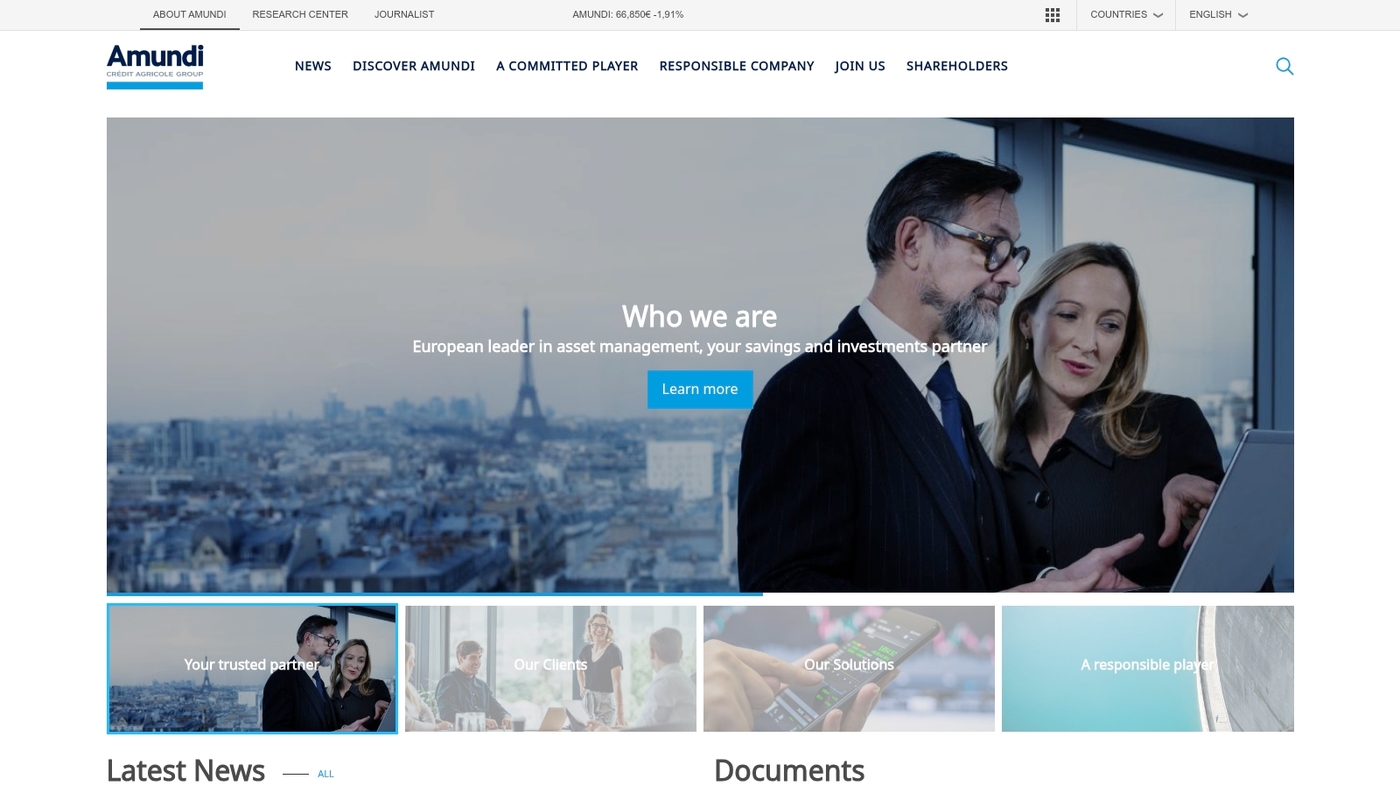 Screenshot of www.amundi.com