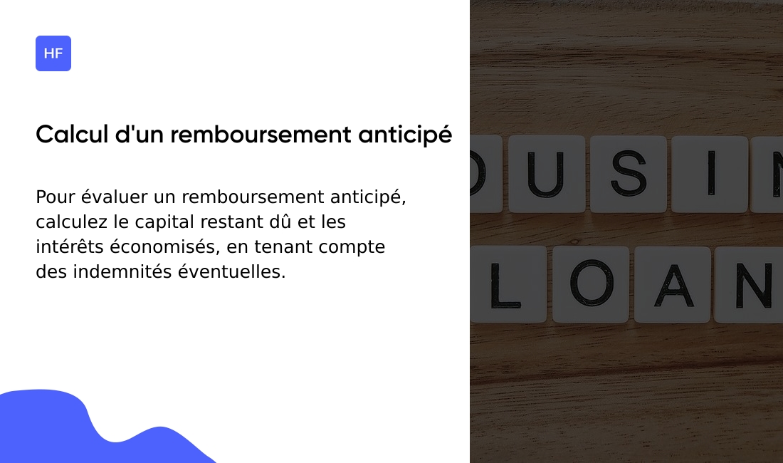 Comment calculer un remboursement anticipé